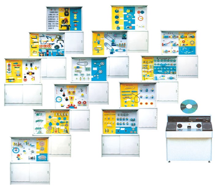 声动同步CD解说机械设计基础陈列柜,机械设计基础陈列柜